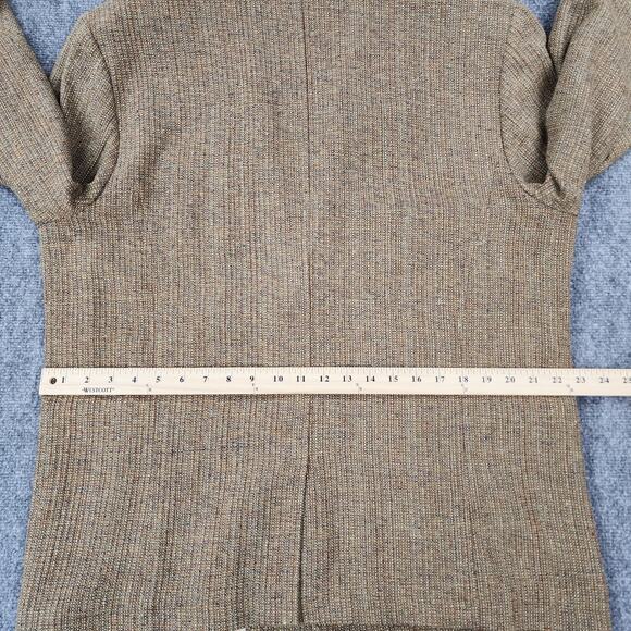 Territory Ahead Blazer Mens 44S Tan Brown Textured Silk Tweed Sport Coat Jacket - Picture 7 of 16
